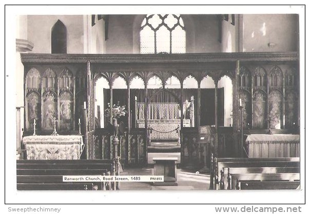RP Rood Screen St. Helen Church  Ranworth  OLD POSTCARD NORFOLK - Other & Unclassified