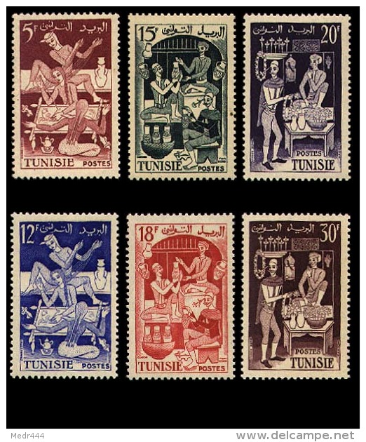 Tunisia/Tunisie 1955 – New Stamps - Careers - Neufs