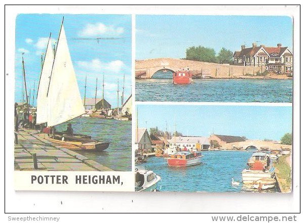 POTTER HEIGHAM MULTIVIEW NORFOLK BROADS YACHT YACHTING SAILING  USED 1979 - Andere & Zonder Classificatie