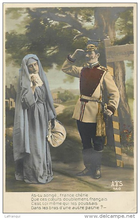 Militaires Militaria - Ref D324- Religieuse - Alsace Lorraine- Theme Religions -christianisme  - Carte Bon Etat - - Patriotiques