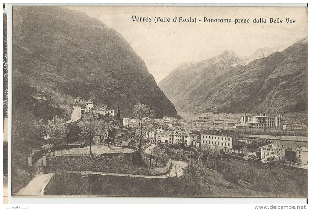 VERRES (VALLE D'AOSTA ) PANORAMA PRESO DALLA BELLE VUE   -FP - Aosta