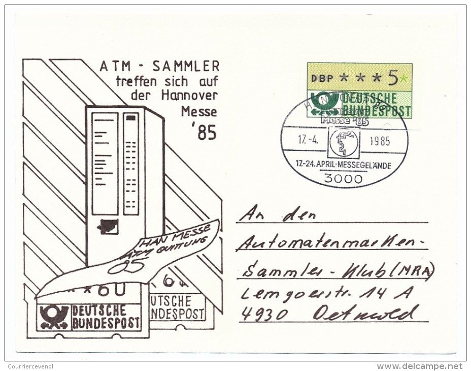 ALLEMAGNE - 3 Cartes Foire De Hanovre (Hannover Messe) 1985 - Affranchissements Vignettes - Vignette [ATM]