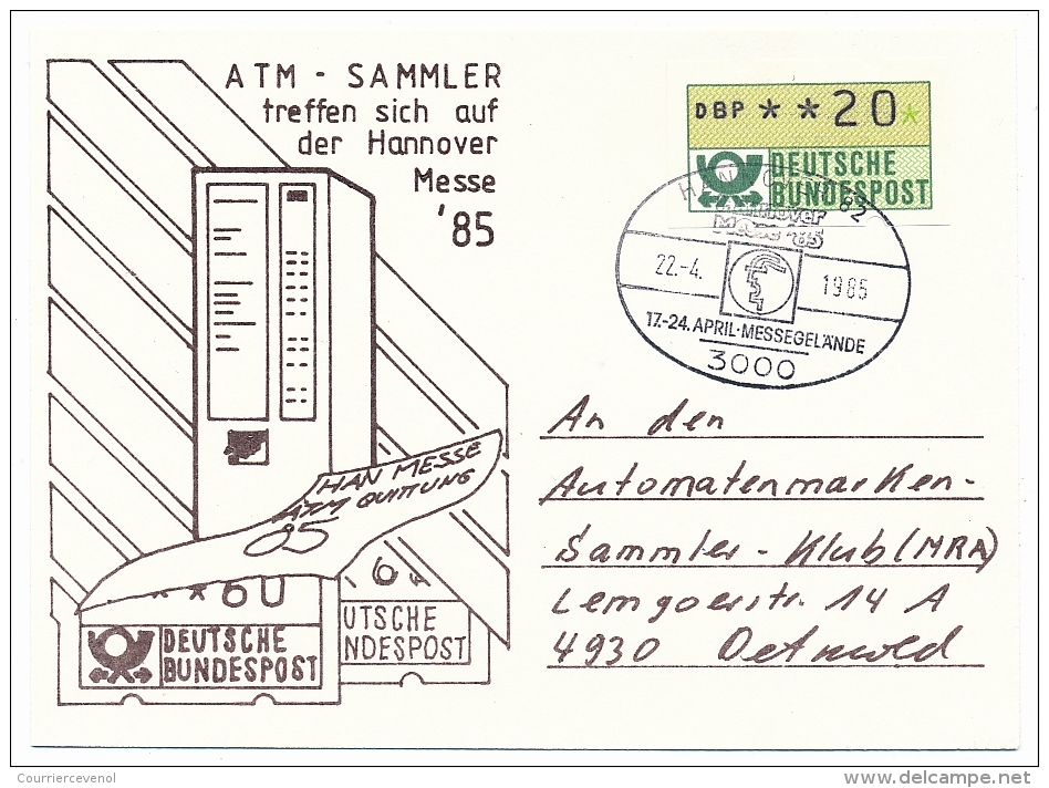 ALLEMAGNE - 3 Cartes Foire De Hanovre (Hannover Messe) 1985 - Affranchissements Vignettes - Timbres De Distributeurs [ATM]