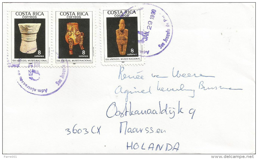 Costa Rica 1990 San Joaquin De Flores Indian Culture Museum Artifacts Pottery Cover - Costa Rica