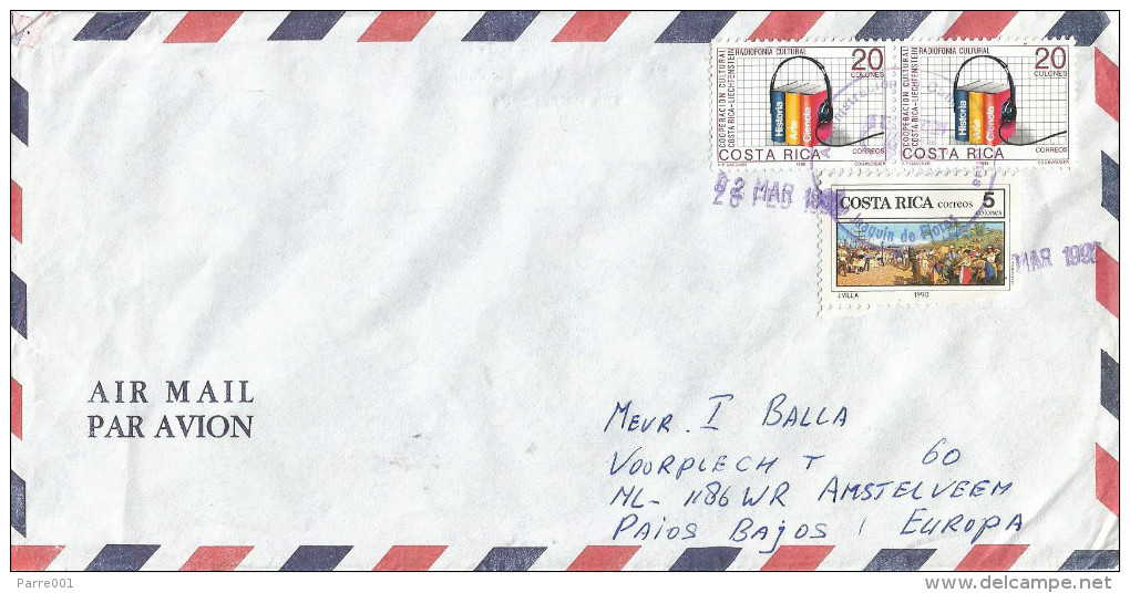 Costa Rica 1992 San Joaquin De Flores Cultural Cooperation Liechtenstein Cover - Costa Rica