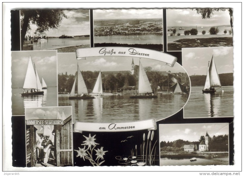 CPSM DIESSEN AM AMMERSEE (Allemagne-Bavière) - Gruss Aus.....8 Vues - Diessen