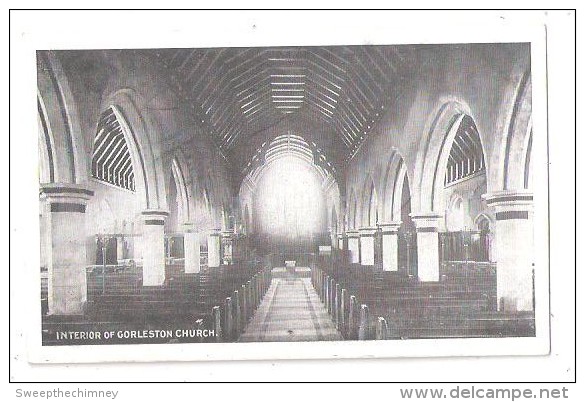 Gorleston Church Interior Norfolk Postcard Unused Nr Great Yarmouth - Other & Unclassified
