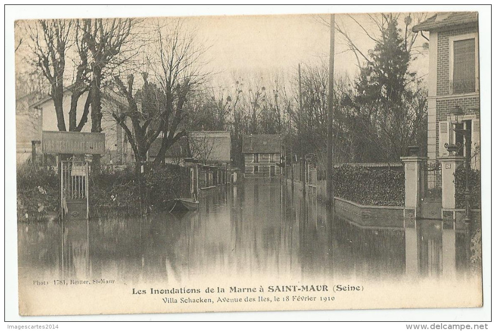 CPA VAL De MARNE - 94 - St Maur - Inondations De 1910 - Saint Maur Des Fosses