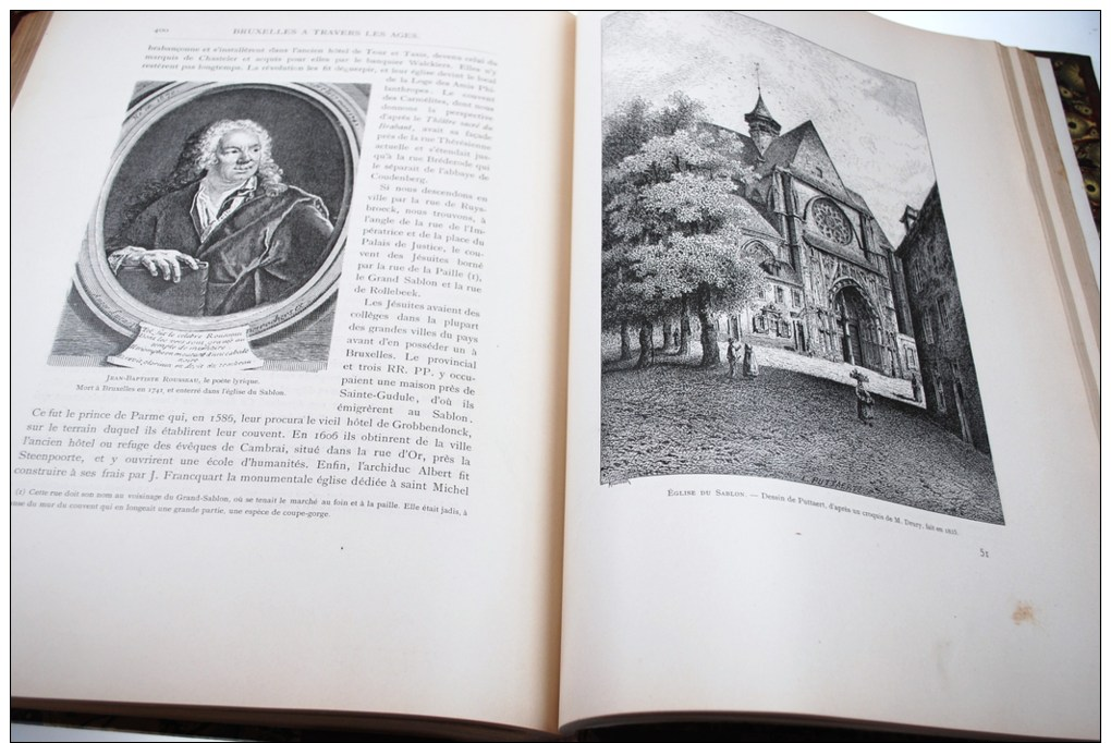 Louis Hymans BRUXELLES A TRAVERS LES AGES 2 volumes in-folio Bruylant Christophe et Cie éditeur fin 19è