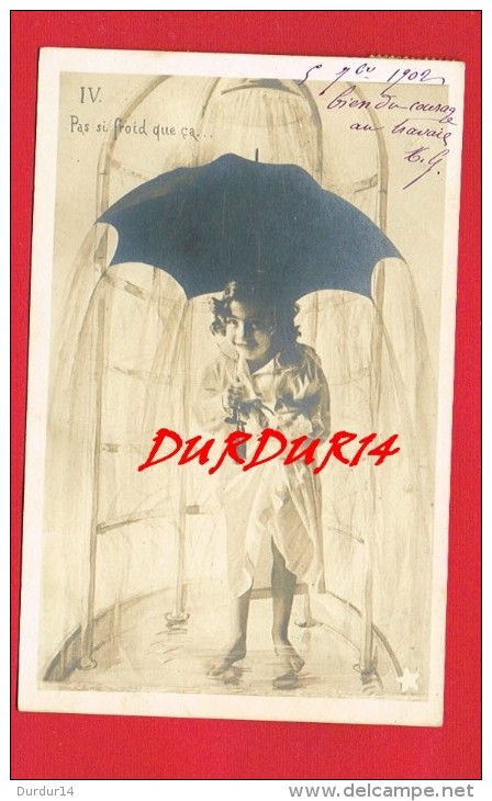 Enfant...Jeune Fille  ...Douche...Parapluie... ( Carte Précurseur ...éditeur étoile ) - Collections, Lots & Séries