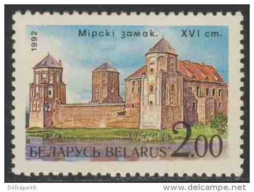 Belarus 1992 Mi 12 YT 11 ** Mir Castle (16. Jh.) / Schloss / Château / Kasteel - Kastelen