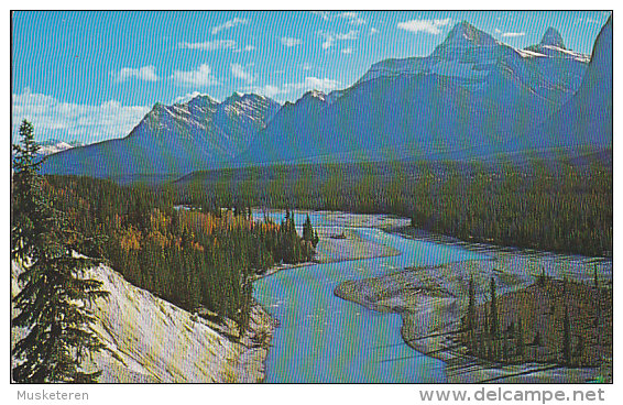 Canada CPA Athabasca Valley JASPER PARK LODGE 1959 To HUDSON Mass. USA Bird Voigel Oiseau Goose Stamp - Jasper