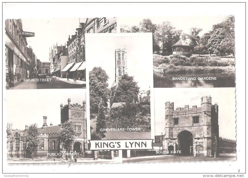 Kings Lynn Multiview Norfolk Postcard Unused - Otros & Sin Clasificación