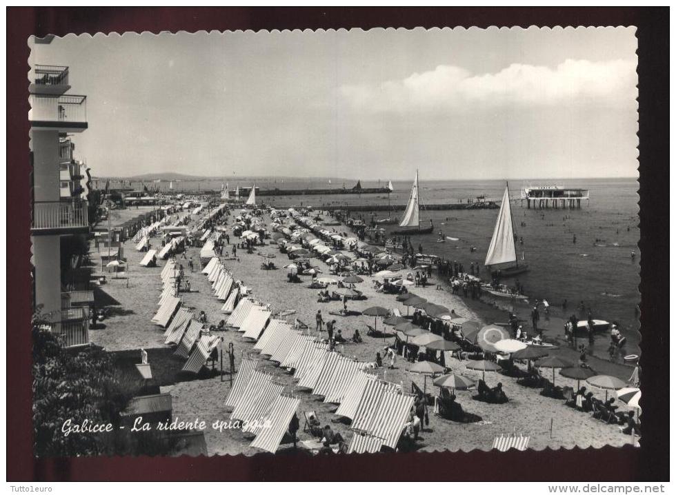 GABICCE - PESARO - ANNI 50 - LA RIDENTE SPIAGGIA - Pesaro