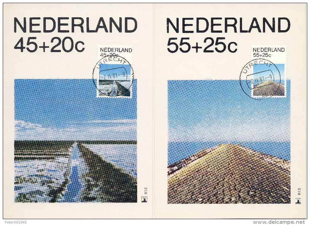 4 Maximumkaarten Philato - R12 T/m R15 (1981, Zomer) - Maximumkaarten