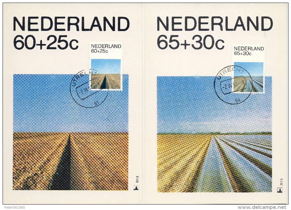 4 Maximumkaarten Philato - R12 T/m R15 (1981, Zomer) - Maximum Cards