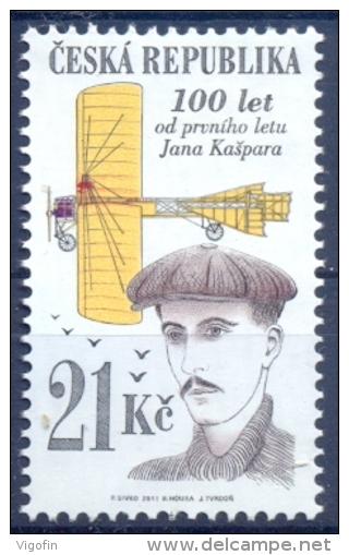 CZ 2011-687 100A°JAN KASPAR, CZECH REPUBLIK, 1 X 1v, MNH - Unused Stamps
