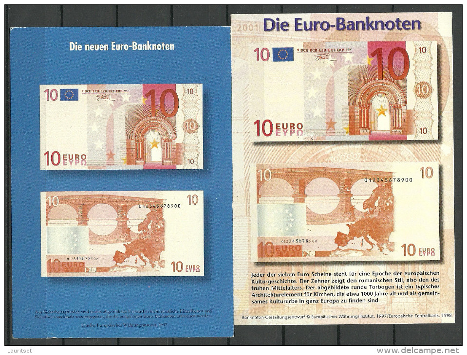 Deutsche Postkarten 1999 10 EUR Bank Notes Nach Estland Gesendet - Monnaies (représentations)