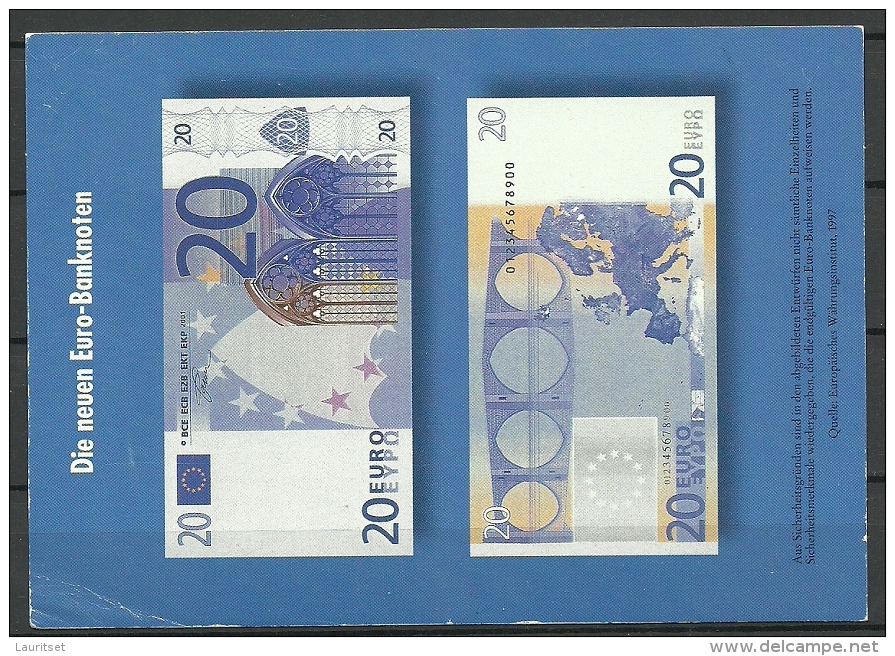 Deutsche Postkarte 20 EUR Bank Note 1999 Nach Estland Gesendet - Monnaies (représentations)