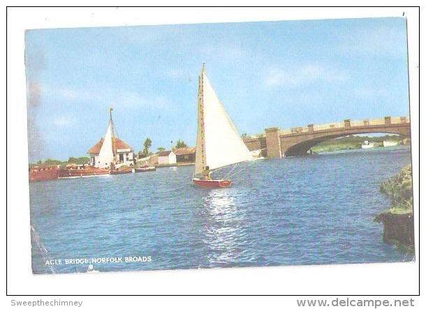 ACLE BRIDGE THE NORFOLK BROADS SALMON PC POSTCARD YACHT YACHTING - Other & Unclassified