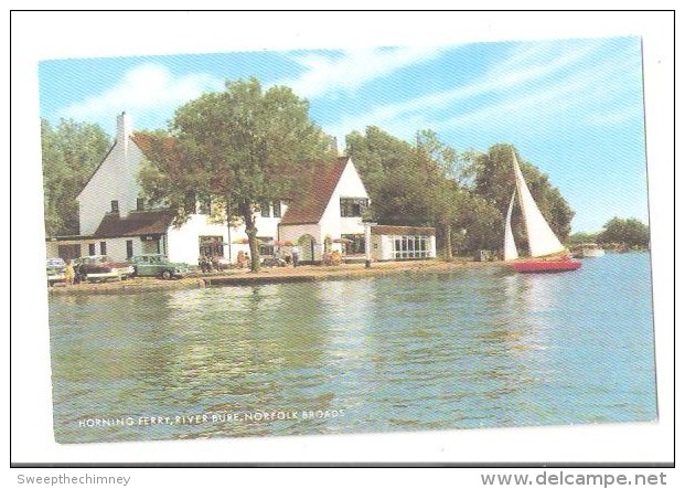 NORFOLK BROADS - HORNING FERRY RIVER BURE UNUSED OLD POSTCARD NORFOLK SALMON PC - Otros & Sin Clasificación