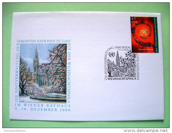 United Nations Vienna 2000 Special Cancel WEIHNACHTSPHILA On Cover - Thanks Giving Day - Briefe U. Dokumente