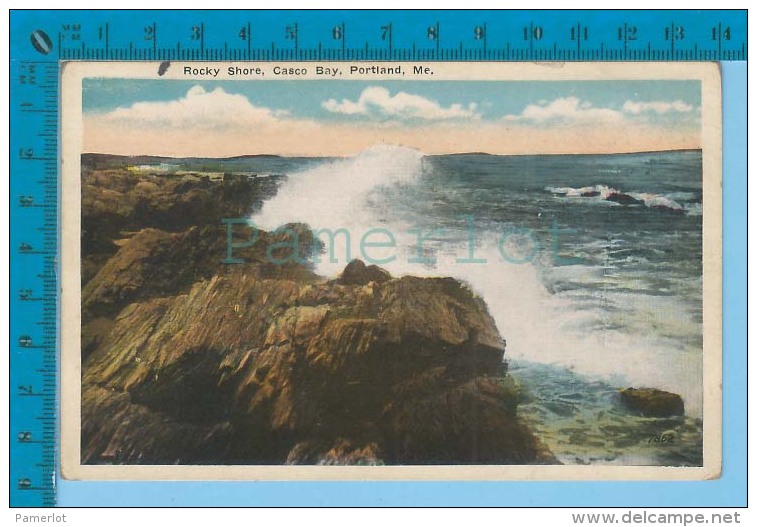 Portland Me. ( Rocky Shore Casco Bay ) Carte Postale Post Card Recto/verso - Portland