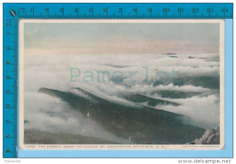 White Mts. N.H.  ( The Summit Above The Clouds Mt Washington ) Carte Postale Post Card Recto/verso - White Mountains