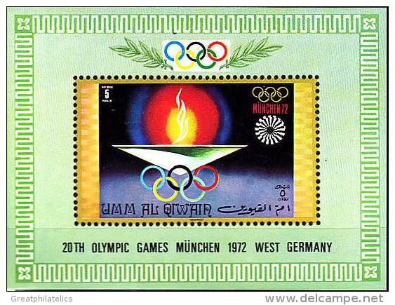 UMM AL QIWAIN 1972 OLYMPIC GAMES In GERMANY S/S  OLYMPIC FIRE (3ALL) - Summer 1972: Munich