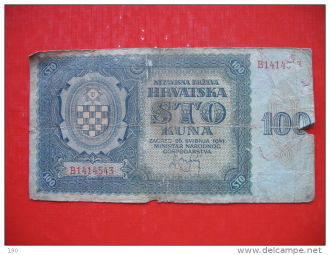 100 KUNA NDH - Croatie