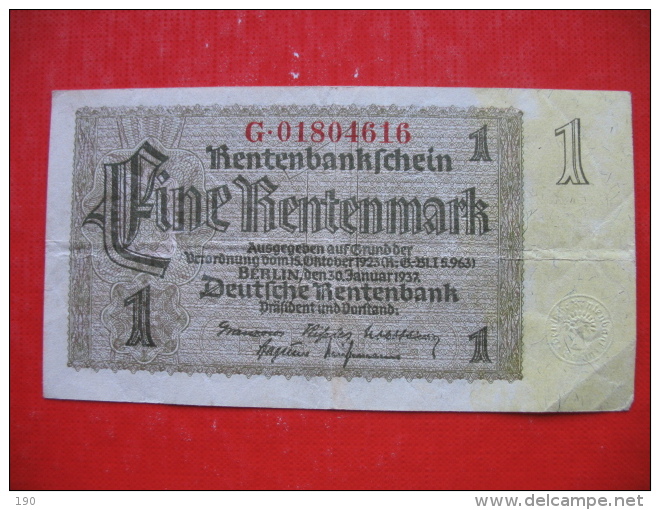 1 RENTENMARK - 1 Rentenmark