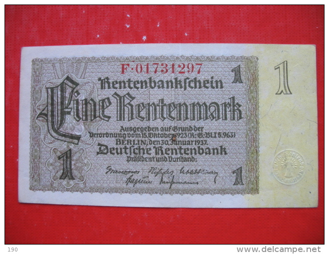 1 RENTENMARK - 1 Rentenmark