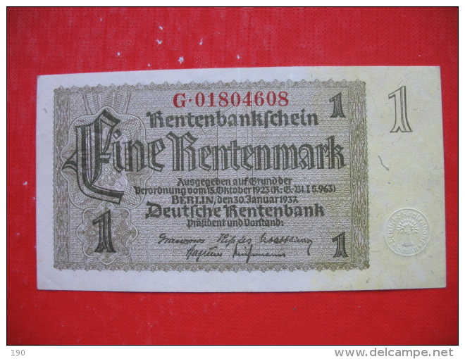 1 RENTENMARK - 1 Rentenmark