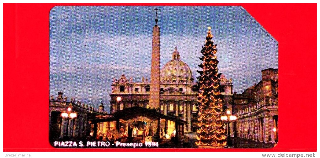 Scheda Telefonica - USATA - VATICANO N. 16 - C & C 6016 - Piazza S. Pietro - Natale - Presepe - Vaticano