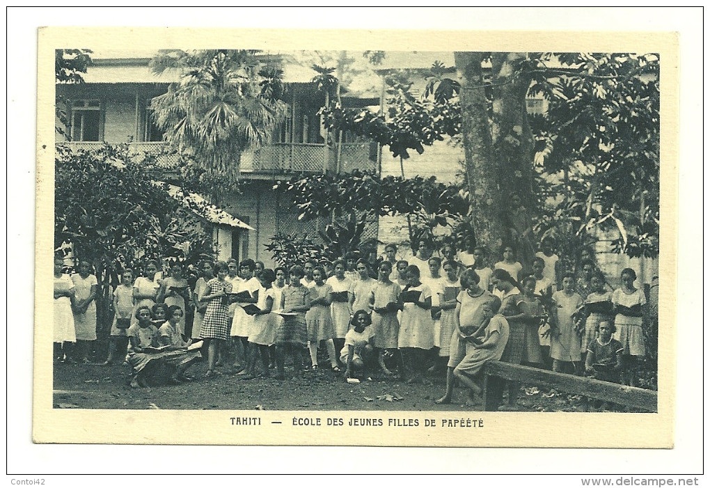 TAHITI  PAPEETE ECOLE DE JEUNES FILLES POLYNESIE FRANCAISE - Polynésie Française