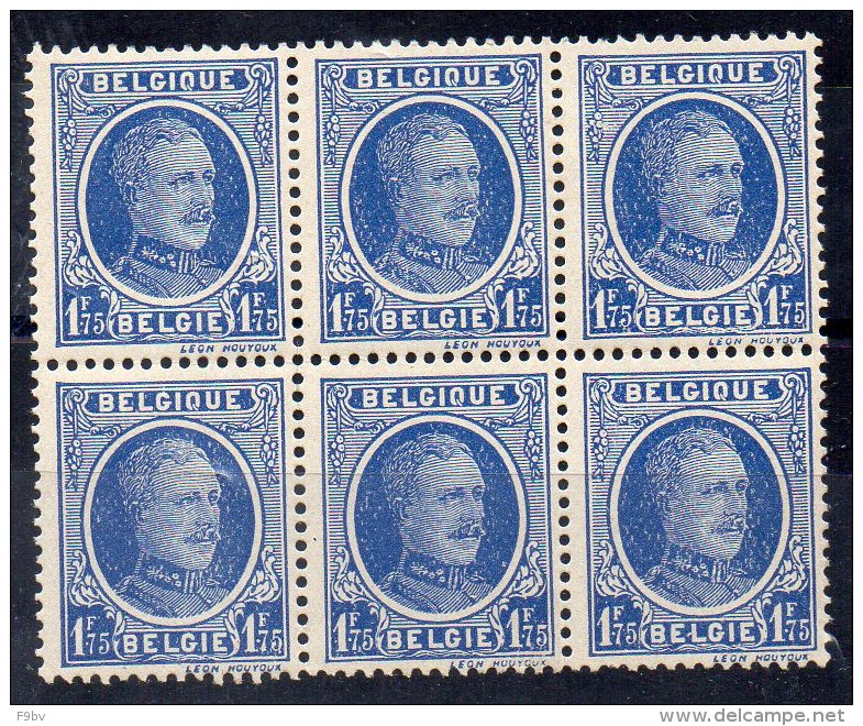 N° 257 - 1F75  Outremer -  Bloc De 6 - - Unused Stamps