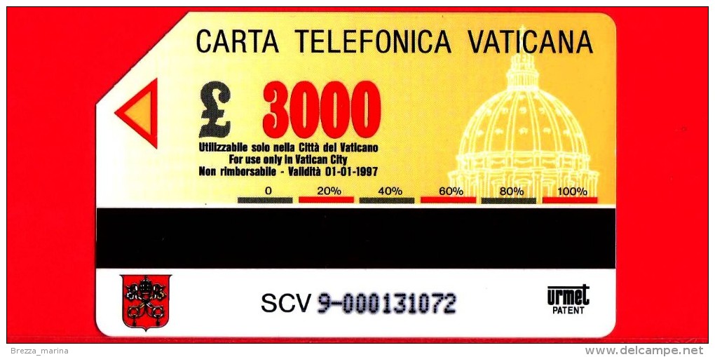 Scheda Telefonica - USATA - VATICANO N. 9 - C & C 6009 - Veduta Aerea Della Citta Del Vaticano - Vatikan