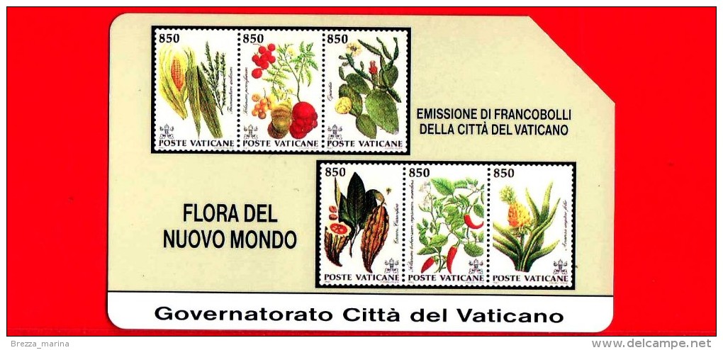 Scheda Telefonica - USATA - VATICANO N. 2 - C & C 6002 - Flora Nuovo Mondo - Vaticano