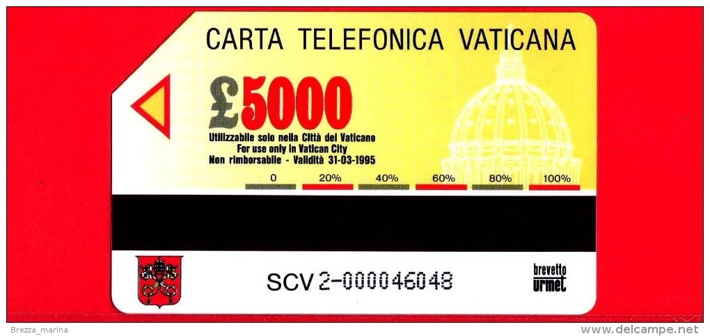 Scheda Telefonica - USATA - VATICANO N. 2 - C & C 6002 - Flora Nuovo Mondo - Vatikan