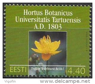 EE 2003-464 BOTANIC GARDEN, ESTONIA, 1 X 1v, MNH - Estland