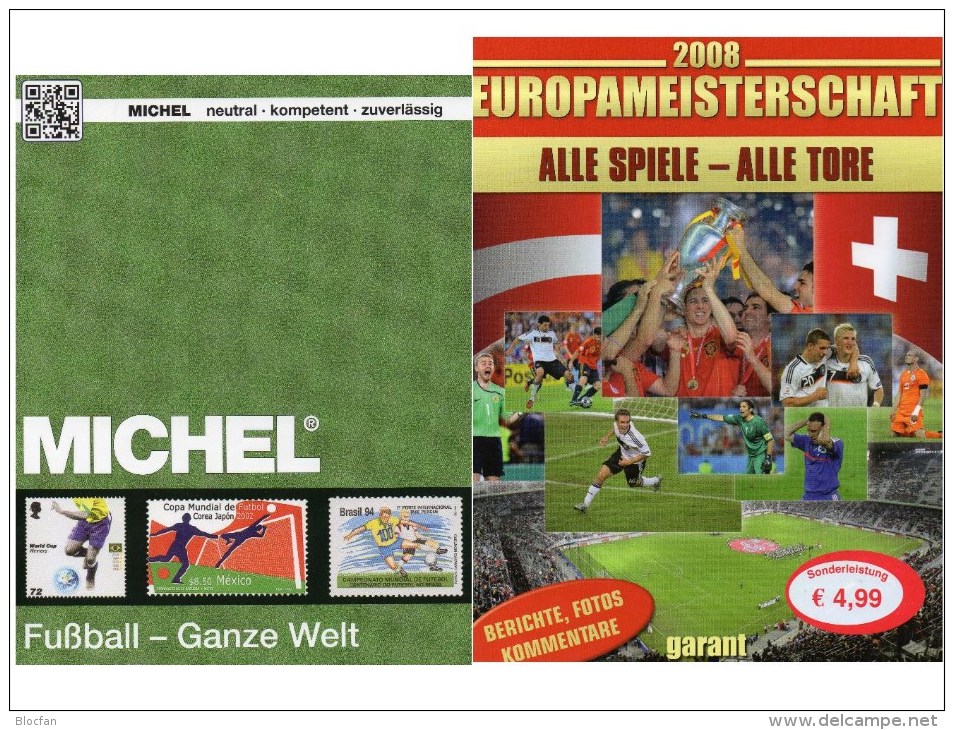 Fußball EUROPA Championat 2008+MICHEL Katalog 2014+Brasilien 2264/7,4ZD+4-Block ** 65€ Recife Rio Soccer Sheet Bf BRAZIL - Collezioni