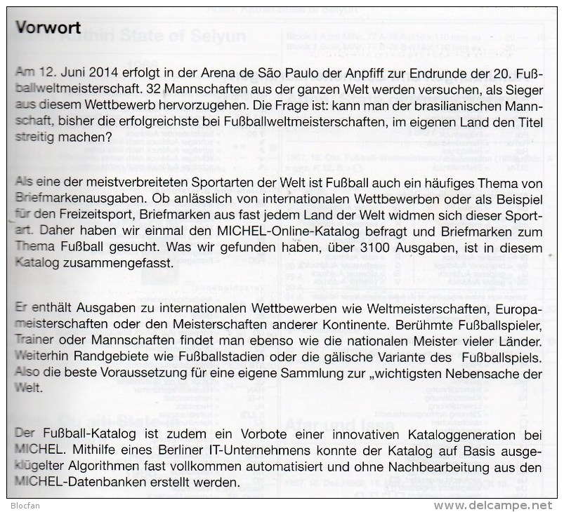 Fußball EUROPA Championat 2008+MICHEL Katalog 2014+Brasilien 2264/7,4ZD+4-Block ** 65€ Recife Rio Soccer Sheet Bf BRAZIL - Collezioni