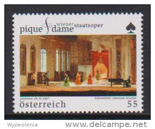 DV 2323) Österreich 2007 MiNr 2691 **: Premiere Der Oper „Pique Dame“ In Der Wiener Staatsoper (P. Tschaikowski) - Musik