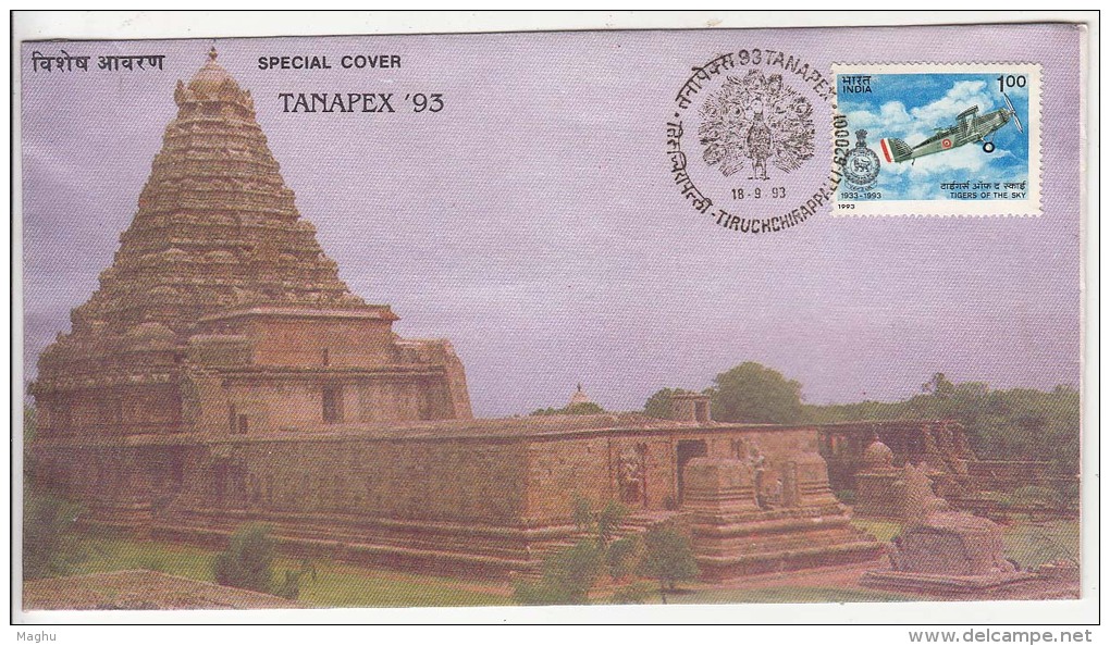 Peacock, Bird, TANAPEX 93, UNESCO Temple, Heritage Site, Special Exhibition Cover , - Pauwen