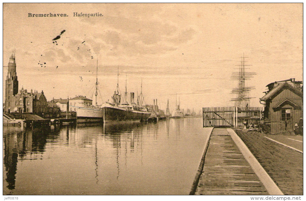 ALLEMAGNE - BREMERHAVEN - Hafenpartie - 1913 - Très Bon état - 2 Scans - Bremerhaven