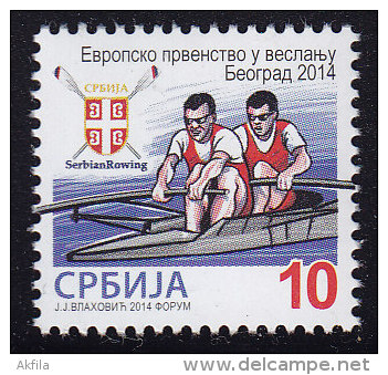 Serbia, 2014, Rowing European Championship, Surcharge, MNH (**) - Serbien