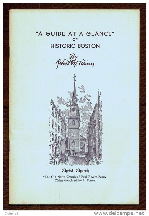 "A GUIDE At A GLANCE Of HISTORIC BOSTON" Amerique America Amerika USA Etats Unis 1947 ! - North America