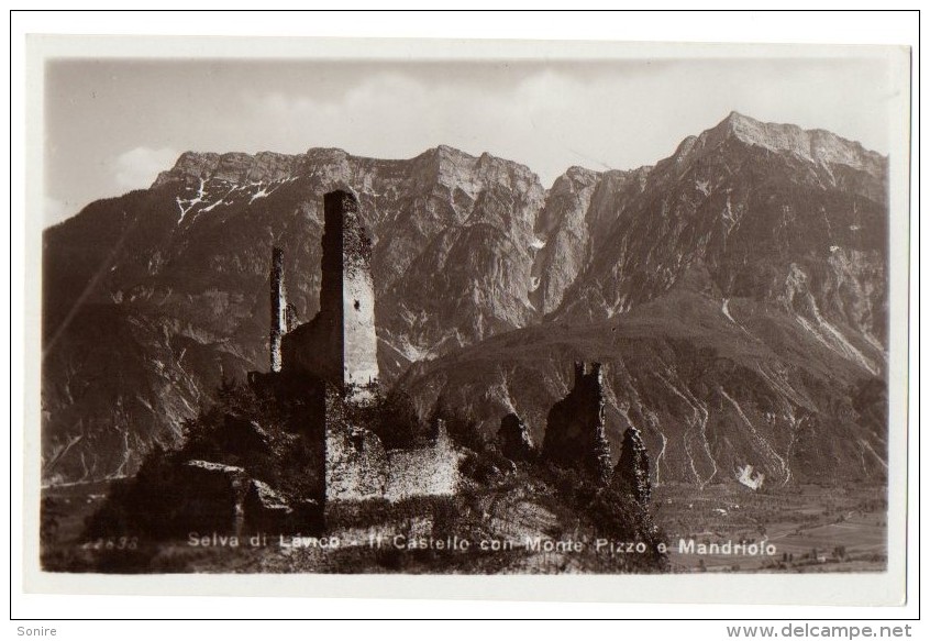 SELVA DI LEVICO - IL CASTELLO CON MONTE PIZZO -  FORMATO PICCOLO - C212 - Trento