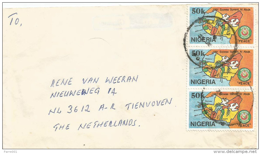 Nigeria 1991 Sahiru ECOWAS Peacekeeping Dove Cover - Nigeria (1961-...)