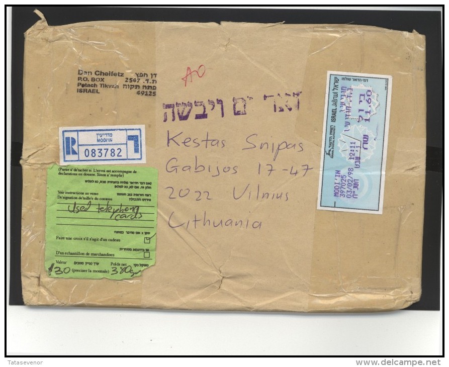 ISRAEL Postal History Cover Brief IL 037 ATM Automatic Stamps Franking Machine Air Mail - Lettres & Documents